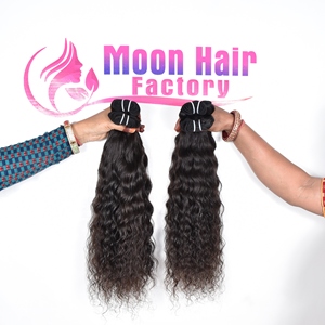 Extensions de cheveux humains 100% purs, bouclés profonds, vierges, noirs naturels, Remy, doux, épais, à double trame - Product Image 4