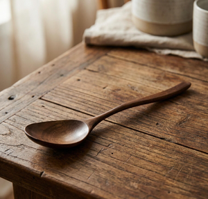 12 Inch <b>Serving</b> <b>Spoon</b>, 1 Sturdy Wood <b>Spoon</b> for Cooking - Utensil for Non-Stick Cookware, Mix, Stir, or Serve, Natural sheesham - Product Image 2