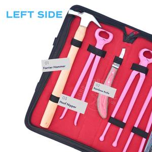 Kit de Herramientas Rosadas para Herrador al por Mayor con Cortaúñas de Herrador, Pinza de Aligátor, Cuchilla para Pezuñas, Martillo para Clavos y Herramienta para Quitar Zapatas - Product Image 3