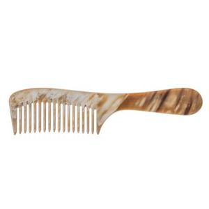 Peigne ovale en corne de buffle, fait à la main, poli, artisanat naturel, durable - Product Image 3