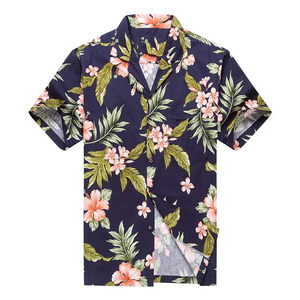 เสื้อเชิ้ตผู้ชายลายดอกไม้ ผ้าฝ้ายพรีเมียม พิมพ์ลายพาราไดซ์ สวมใส่สบายๆ สำหรับชายหาด น้ำหนักเบา แฟชั่นฤดูร้อน ผู้ผลิต OEM - Product Image 1