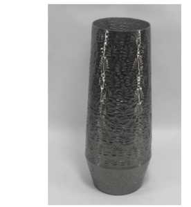 Handcrafted <b>Tall</b> Black Metal <b>Vase</b> Embossed Decorative <b>Floor</b> Tabletop Flower Pot Luxury Home Hotel Living Room Decor Centerpiece - Product Image 2