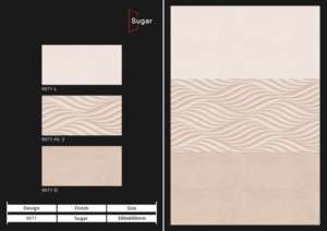 กระเบื้องบุผนังเซรามิกขนาด 300x600 มม. สำหรับห้องน้ำและห้องครัว ดีไซน์ทันสมัย ผิวมันเงา/ด้าน ลายแกะสลักน้ำตาล ตกแต่งผนังภายในอย่างหรูหรา - Product Image 5