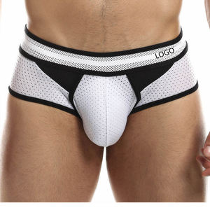 Ropa Interior Masculina Cómoda de Fibra de Bambú, Tanga Sexy con Encaje, Bolsa de Soporte, Transpirable, con Logotipo Clásico - Product Image 2