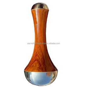 OEM Baguette de massage ayurvédique Kansa Vataki avec manche en bois pour les pieds, le corps et le visage, pour spa et bien-être, vente en gros - Product Image 2