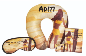 Oreiller de voyage personnalisé imprimé, oreiller de voyage en forme de U personnalisé, oreiller de voyage avec nom imprimé, oreiller imprimé par sublimation - Product Image 5