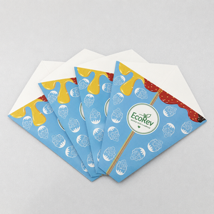 Boîte d'emballage personnalisée avec logo imprimé, biodégradable, écologique, jetable, en kraft, pour frites, churros, crêpes, gaufres à bulles - Product Image 5