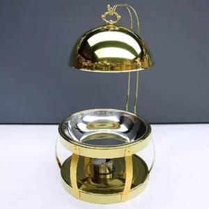Plat de service de luxe pour buffet, doré et argenté, pour traiteur, mariage, banquet, hôtel - Product Image 1
