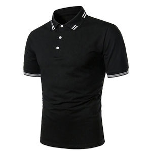 Camisa Polo de Golf Personalizada para Hombre, 100% Algodón, Tejido de Secado Rápido, Logotipo Bordado, Antipilling, Color Sólido, Tejido de Punto, Manga Corta - Product Image 4