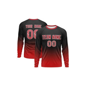 Camiseta Deportiva Ligera de Manga Larga con Nombre y Número Impresos por Sublimación, para Fútbol y Tiro - Product Image 1