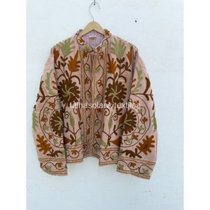 Uzbek Suzani <b>Velvet</b> <b>Jacket</b> Handmade Floral Embroidery <b>Jacket</b> Boho Hippie <b>Jacket</b> Inside Cotton Iining <b>Jacket</b> For Winter <b>Jacket</b> - Product Image 1