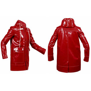 Manteau long unisexe en PVC imperméable de qualité supérieure, style urbain, toutes saisons, pour l'hiver - Product Image 1
