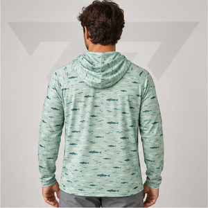Custom <b>Fish</b> Print Long Sleeve Hooded Fishing <b>Shirt</b> Breathable Quick Dry UPF 50 Unisex Performance Fishing Hoodie - Product Image 4