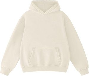 Nouveau Pull à Capuche Hiver 2026 en Coton Polaire Personnalisé, Écologique et Respirant, Sans Cordon, Coupe Classique 370g pour Homme - Product Image 1