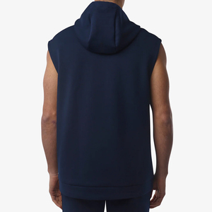 ออกแบบเสื้อฮู้ดดี้แขนกุดคุณภาพสูงสำหรับผู้ชาย สวมใส่สบายๆ แบบเรียบง่าย ไม่มีลาย  สั่งผลิตได้ในปริมาณน้อย - Product Image 2