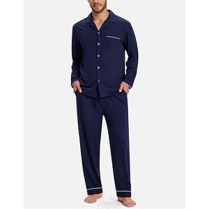 Everyday Lounge <b>Men</b> Night Suit Short Sleeve Scoop Neck Shorts <b>Set</b> Drawstring Soft Breathable Lightweight Summer <b>Pajamas</b> - Product Image 3
