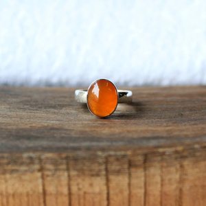 Carnelian Gemstone Midi <b>Ring</b> <b>925</b> <b>Silver</b> Handmade Statement <b>Ring</b> Boho Jewelry - Product Image 1