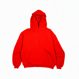 Oversized Hooded <b>Sweatshirt</b> Unisex Solid <b>Pink</b> Cotton French Terry Casual Autumn Wear Pocket Long Sleeve Regular Fit - Product Image 6