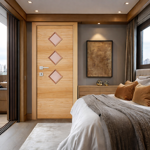 Porte de salle de bain en PVC durable, imperméable, résistante à l'humidité et aux rayures, design élégant pour les maisons et les hôtels indiens - Product Image 1