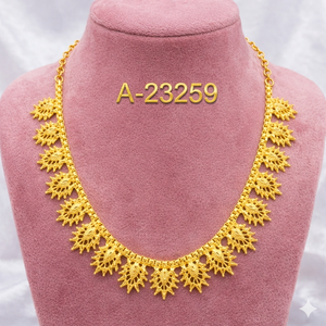 ชุดเครื่องประดับสร้อยคอเพชรซิคอนชุบแพลตตินัมจากโลหะผสมสังกะสีสำหรับผู้หญิง ดีไซน์อินเดียผสมผสานแอฟริกันทันสมัย ประจำปี 2024 จาก MOLL JEWELLERS - Product Image 3