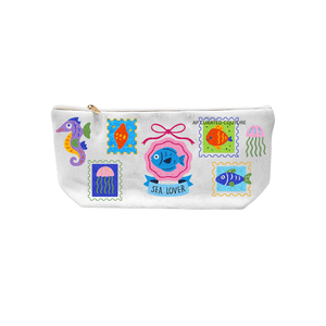Summer Lemon Customized <b>Beaded</b> Canvas Fruit Print <b>Large</b> Portable Soft Handle Makeup Pouch Bohemian Style Zipper Bag - Product Image 3