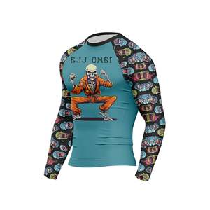 Custom Logo Men's <b>Mock</b> Compression Shirt Long Sleeve Shirts Quick Dry UV Protection Rash Guard for Surf Swim <b>Tops</b> Gym Tight Wear - Product Image 3