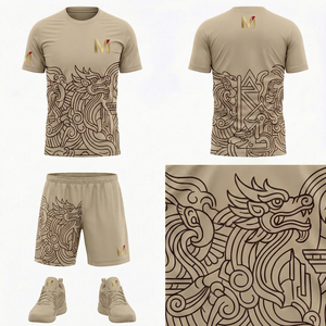 Uniforme de Fútbol Profesional Unisex, Conjunto de Camiseta y Pantalones Cortos, Logotipo Personalizado Impreso, Transpirable, 100% Poliéster, Ropa Deportiva OEM - Product Image 6