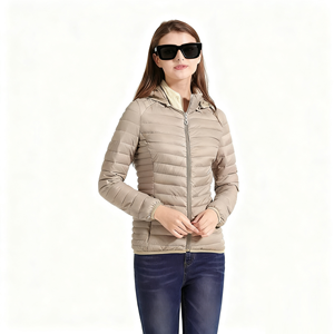 Chaqueta Acolchada con Capucha para Mujer, Cierre de Cremallera, Color Sólido, Ropa de Invierno, Tallas S-XL (Talla Europea) - Product Image 5