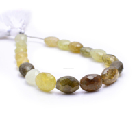 Perles de grenat démantoid vert naturel, facettées, forme ovale, 9x8-13x10mm, brin de pierres précieuses de 8 pouces pour la fabrication de bijoux et bracelets