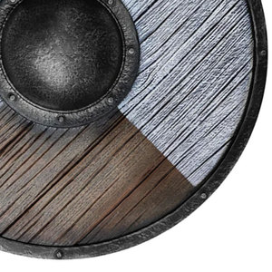 Bouclier rond en bois Viking de haute qualité, design nordique classique, artisanat fait main pour la décoration et les événements costumés - Product Image 4