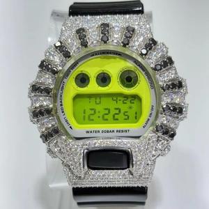 Reloj Personalizado Estilo DW6900, Caja de Metal con Incrustaciones de Diamantes, Reloj de Pulsera de Lujo para Hombre, Bisel con Incrustaciones, Caja de Acero Inoxidable, Kit de Modificación - Product Image 1