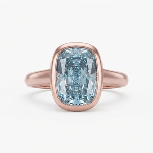 14k Rose <b>Gold</b> <b>Cocktail</b> <b>Ring</b> with Oval Cut Diamond Prong Setting IGI Certified Luxury Unisex Engagement Jewelry - Product Image 1