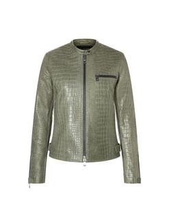 TAVEX เสื้อแจ็คเก็ตซิปคอปกสำหรับผู้หญิง สีเขียว ลายพิมพ์สัตว์ แขนยาว - Product Image 1