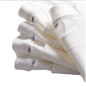 T-shirts pour hommes personnalisés en tricot 100% coton à manches courtes col rond coupe régulière solide pour une impression de haute qualité - Product Image 1