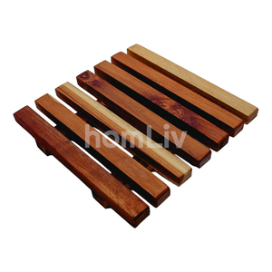 Alfombrilla de Cocina Cuadrada de Madera de Teca, Sostenible, Segura para Alimentos, Sin Pintura ni Barniz, Halal, Personalizada - Product Image 2