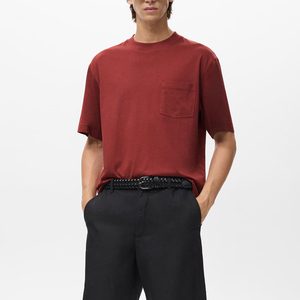 T-shirt en coton imprimé pour homme, coupe ample, séchage rapide, manches courtes, coupe carrée, produit le plus vendu, faible MOQ - Product Image 4