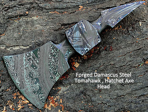 Cabeza de Hacha de Acero al Carbono de Damasco de Alta Calidad con Diseño Personalizado para Corte - Hecho en Pakistán, Garantía de 3 Años - Product Image 5