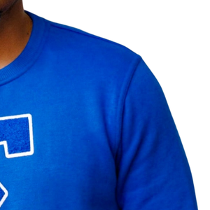 Sweat-shirt en chenille bleu Phi Beta Sigma Big Sigma pour homme, col rond, lettres grecques, pull de fraternité premium, coupe classique, décontracté A - Product Image 3