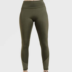 Leggings tricotés pour femmes de haute qualité, taille élastique, couleur unie, séchage rapide, respirants, écologiques, pour la gym (vente en gros) - Product Image 4