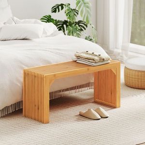 Solid Bamboo Dining and Entryway <b>Bench</b> <b>Indoor</b> and Outdoor Patio <b>Bench</b> - Product Image 4