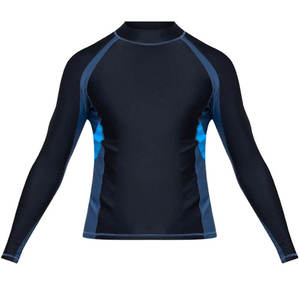 Latest Design Men Rash Guard Sports Wear Breathable Quick Dry Spandex/Polyester Solid Color <b>Long</b> <b>Sleeves</b> Sublimation Printed - Product Image 6