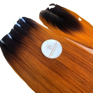 ชุดมัดผมทรงตรงพร้อมที่ปิดผมมนุษย์สำหรับต่อผมชาวเวียดนาม - Product Image 1