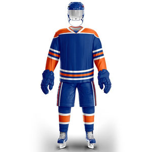 Ventes en gros d'uniformes de hockey sur glace sur mesure de haute qualité, imprimés par transfert thermique, 100% polyester respirant, séchage rapide, logo personnalisé - Product Image 1