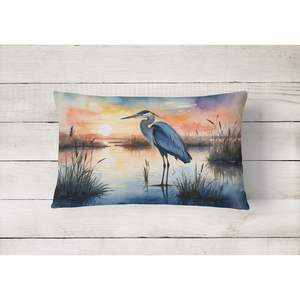 Blue Heron Setting Sun <b>Throw</b> <b>Pillow</b> 7502 Indoor/Outdoor Washable <b>Decorative</b> <b>Pillow</b> for Couch Bed Birds Birds Birds Collection - Product Image 2