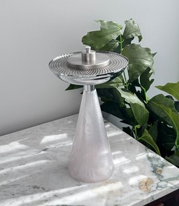 Modern White Mabkhara Bakhoor Burner Arabic Oud Incense Burner Silver Metal Resin Dubai Style Luxury Home Decor Ramadan <b>Eid</b> <b>Gift</b> - Product Image 2
