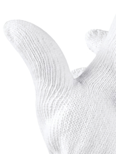 Guantes de Trabajo de Seguridad Antideslizantes de Algodón Tejido Blanco Blanqueado de Alta Calidad TopWin - Product Image 4