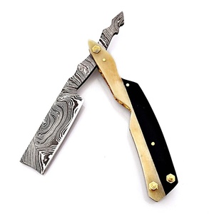 Couteaux de survie d'extérieur faits à la main en acier Damas, ultra-affûtés, avec manche en os et micarta, étui en cuir - Pasha Enterprises - Product Image 5