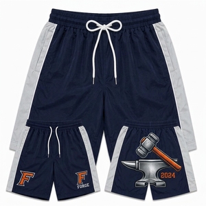 ชุดเซ็ตเสื้อแจ็คเก็ตกันลมและกางเกงขาสั้นพิมพ์ลายตามสั่ง สำหรับออกกำลังกาย ฟิตเนส วิ่ง ทีมฝึกซ้อม ชุดกีฬา โรงงานรับผลิตแบรนด์ส่วนตัว - Product Image 4