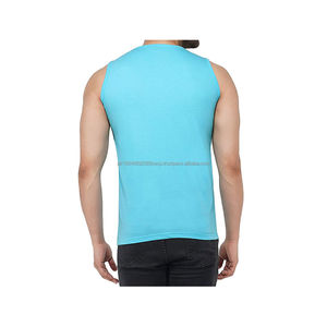 Camiseta sin Mangas Casual de Alta Calidad para Hombre, Nueva, de Secado Rápido, para Gimnasio, Color Sólido, Estampada, Transpirable, de Punto, Ajustada - Product Image 2