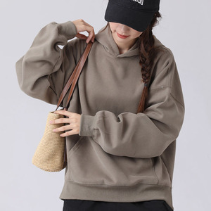 High Quality No Strings Blank Hoodie Custom Thick Cotton Heavyweight Oversized Hoodies 2026 - Product Image 1